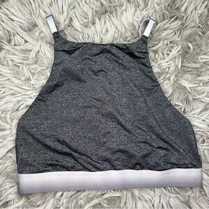 Victoria’s Secret gray high neck strappy back bralette size medium
